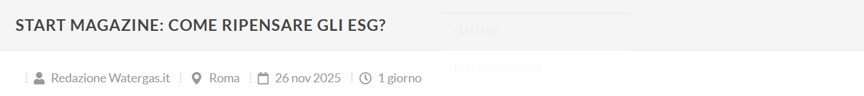 Start Magazine: come ripensare gli ESG?